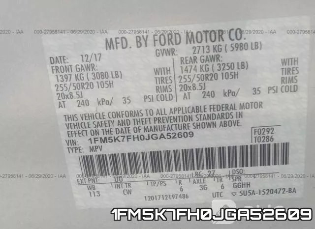 1FM5K7FH0JGA52609 фото 10
