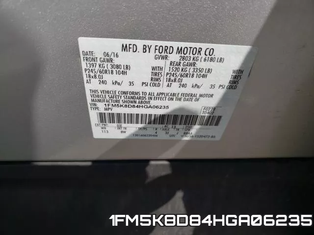 1FM5K8D84HGA06235 фото 2