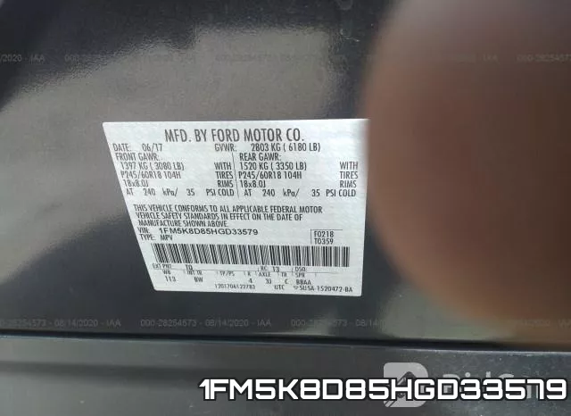 1FM5K8D85HGD33579 фото 10