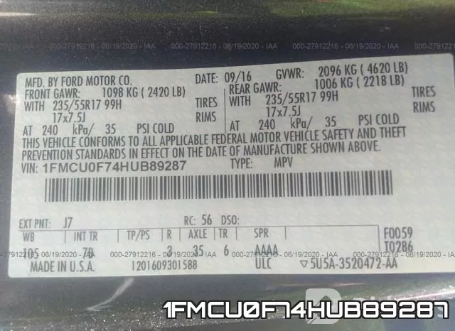 1FMCU0F74HUB89287 фото 10