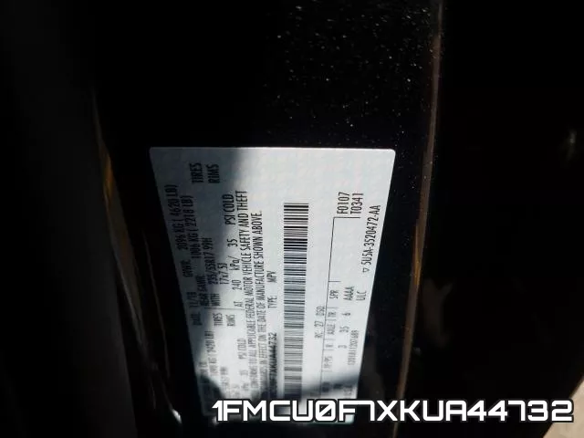 1FMCU0F7XKUA44732 фото 2