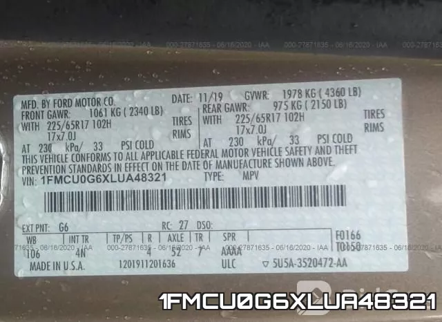 1FMCU0G6XLUA48321 фото 10
