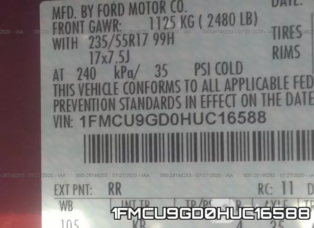 1FMCU9GD0HUC16588 фото 10