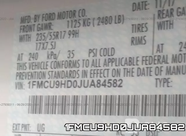 1FMCU9HD0JUA84582 фото 10