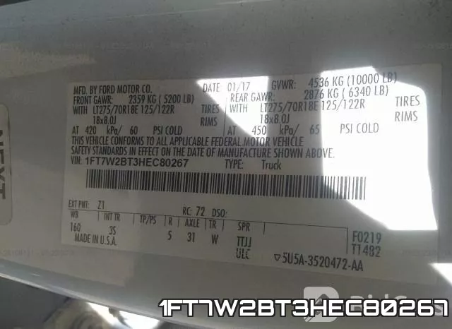 1FT7W2BT3HEC80267 фото 10