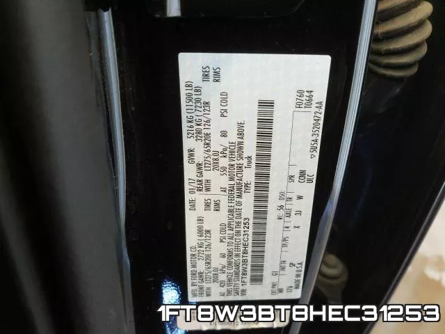 1FT8W3BT8HEC31253 фото 2