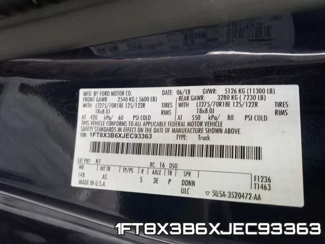 1FT8X3B6XJEC93363 фото 2