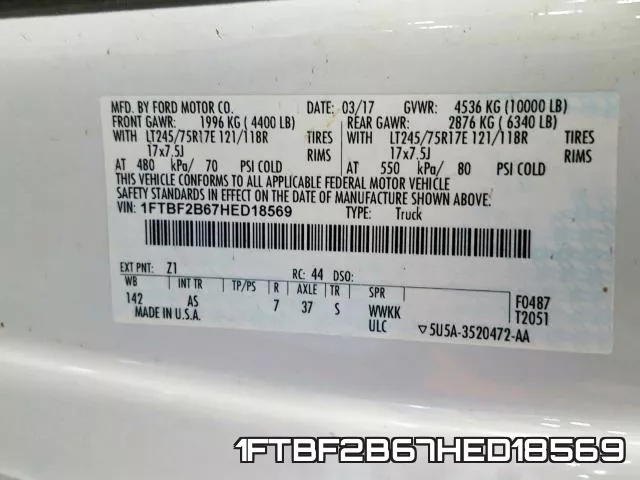 1FTBF2B67HED18569 фото 2