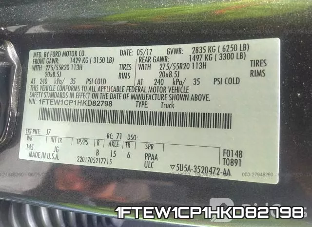 1FTEW1CP1HKD82798 фото 9