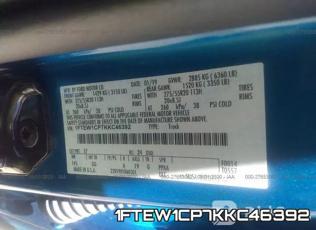 1FTEW1CP7KKC46392 фото 10