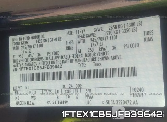 1FTEX1CB5JFB39642 фото 10