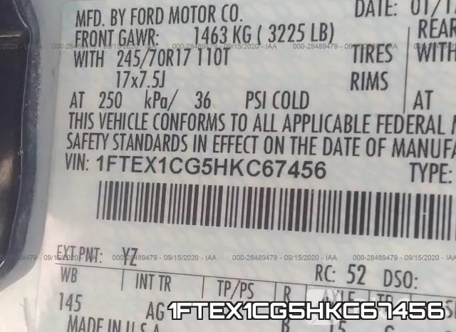 1FTEX1CG5HKC67456 фото 10