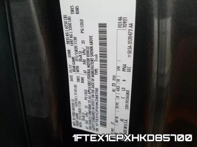 1FTEX1CPXHKD85700 фото 2
