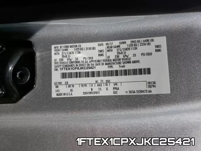 1FTEX1CPXJKC25421 фото 2