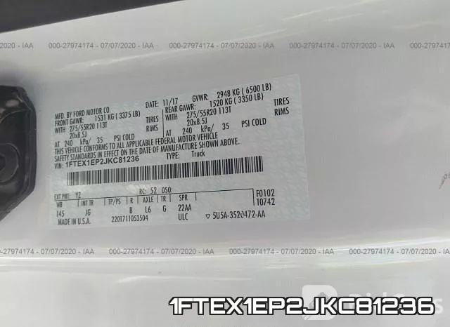 1FTEX1EP2JKC81236 фото 10