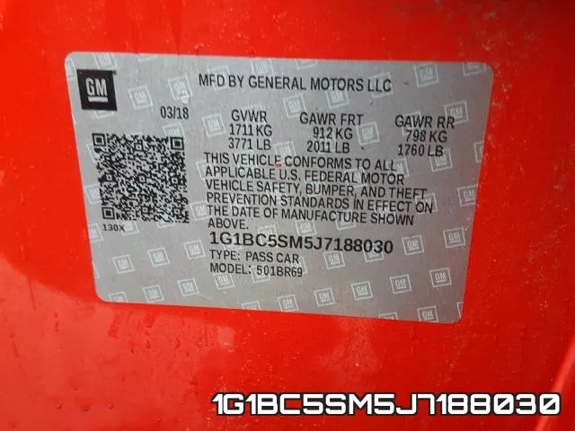 1G1BC5SM5J7188030 фото 2