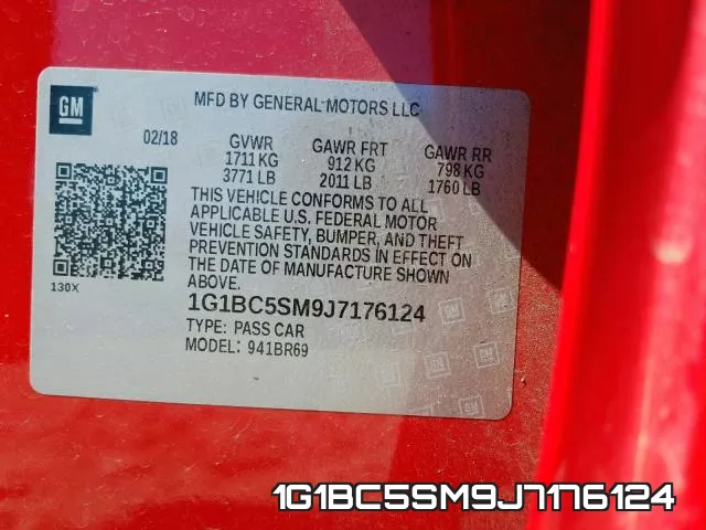 1G1BC5SM9J7176124 фото 2
