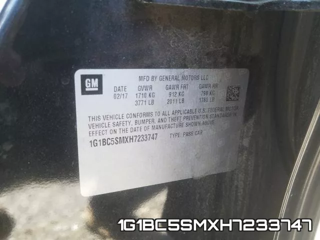 1G1BC5SMXH7233747 фото 2