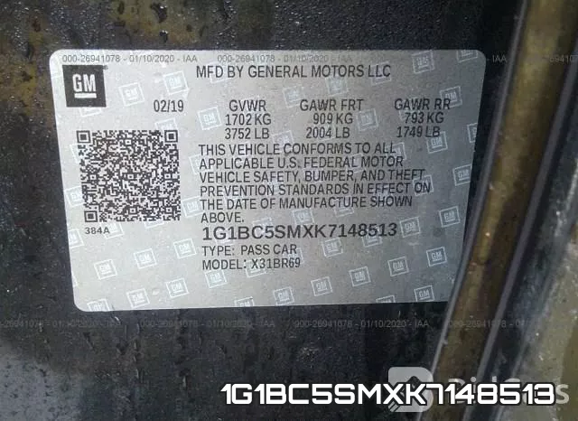 1G1BC5SMXK7148513 фото 10