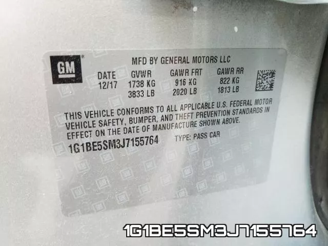 1G1BE5SM3J7155764 фото 2
