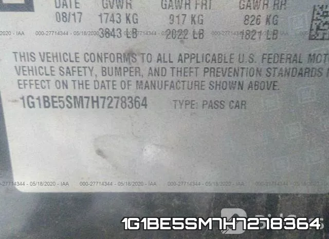 1G1BE5SM7H7278364 фото 10