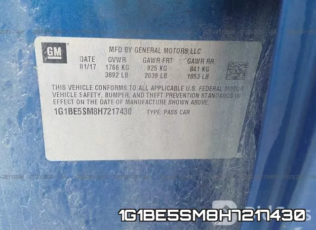1G1BE5SM8H7217430 фото 10
