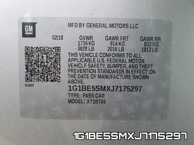 1G1BE5SMXJ7175297 фото 2