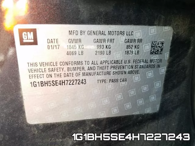 1G1BH5SE4H7227243 фото 2