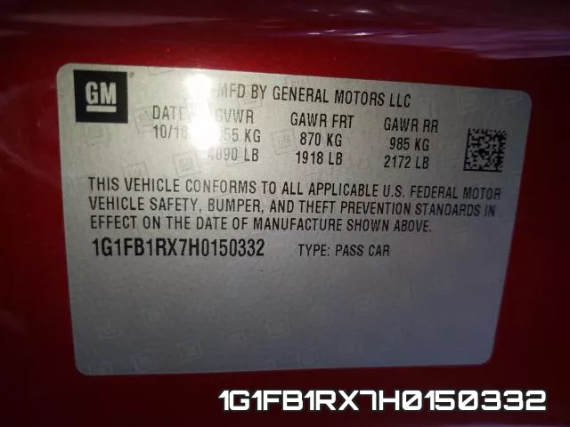 1G1FB1RX7H0150332 фото 2