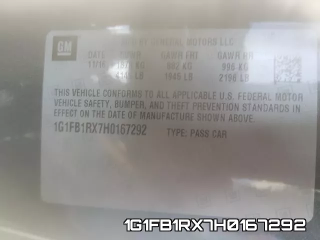 1G1FB1RX7H0167292 фото 2