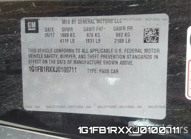 1G1FB1RXXJ0100711 фото 10