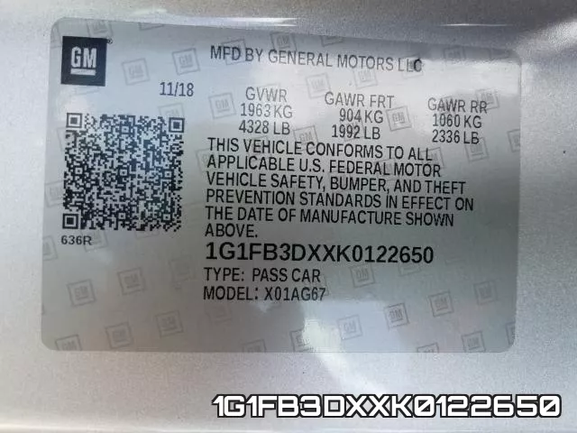 1G1FB3DXXK0122650 фото 2