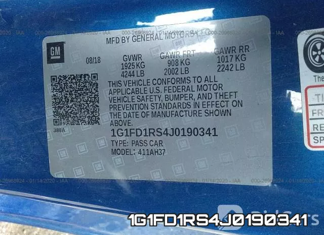 1G1FD1RS4J0190341 фото 10