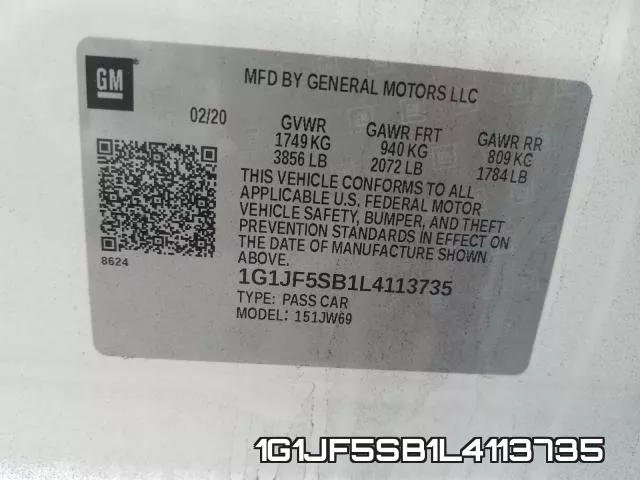 1G1JF5SB1L4113735 фото 2