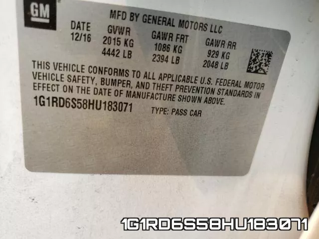 1G1RD6S58HU183071 фото 2