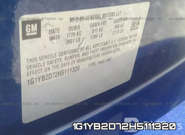 1G1YB2D72H5111320 фото 10
