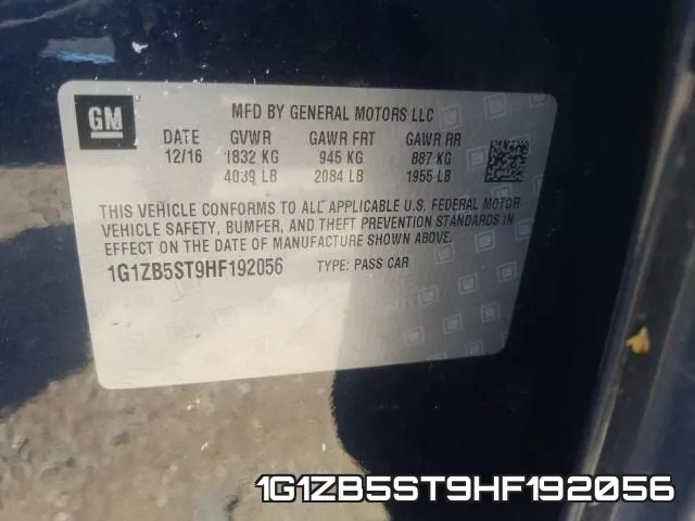 1G1ZB5ST9HF192056 фото 2