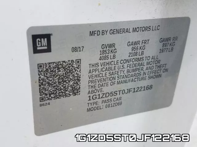 1G1ZD5ST0JF122168 фото 2