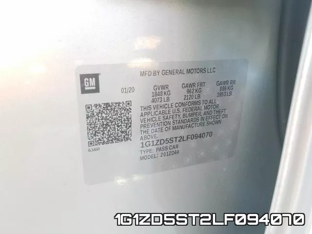 1G1ZD5ST2LF094070 фото 2