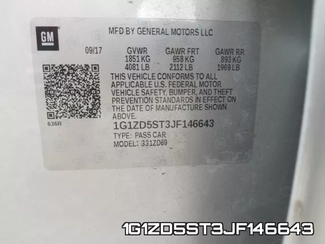 1G1ZD5ST3JF146643 фото 2