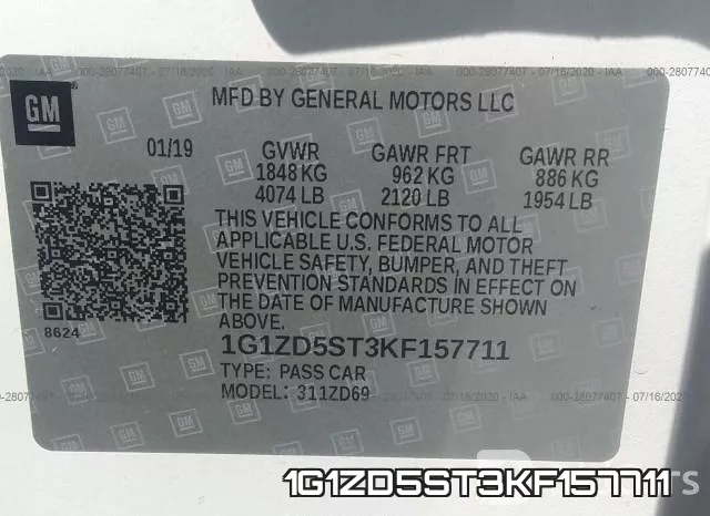 1G1ZD5ST3KF157711 фото 10