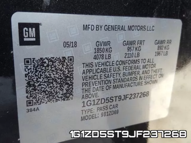 1G1ZD5ST9JF237268 фото 2