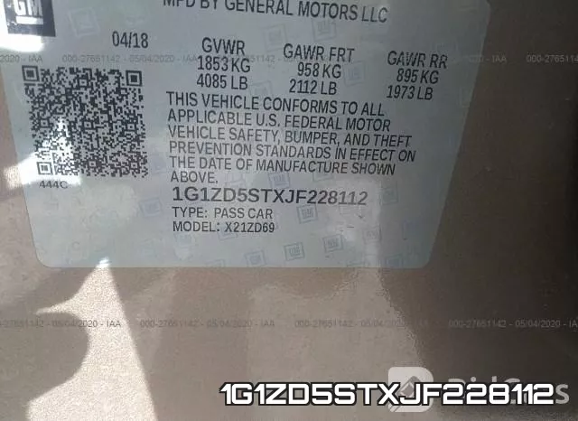 1G1ZD5STXJF228112 фото 10