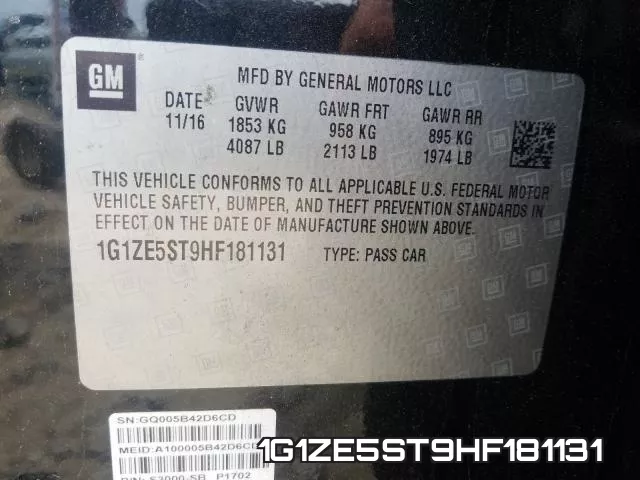 1G1ZE5ST9HF181131 фото 2