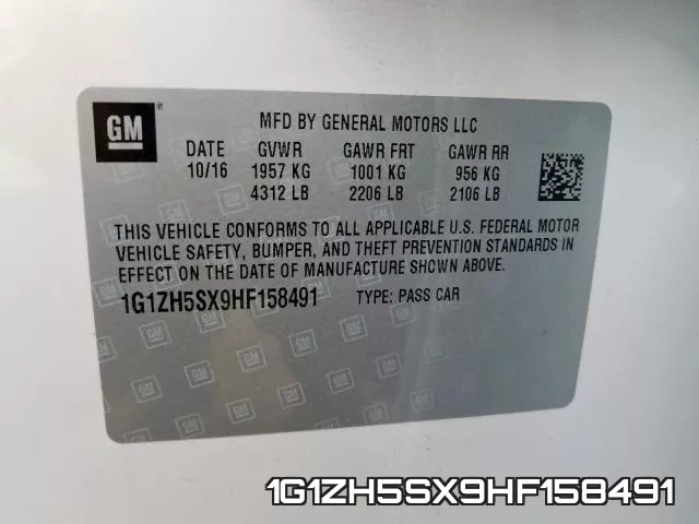 1G1ZH5SX9HF158491 фото 2