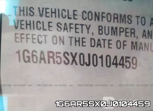1G6AR5SX0J0104459 фото 10