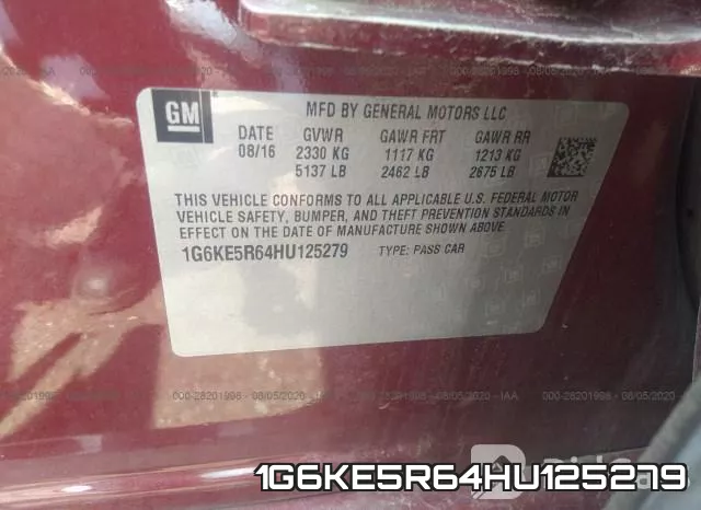 1G6KE5R64HU125279 фото 10