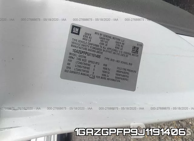 1GAZGPFP9J1191406 фото 10