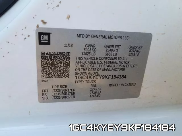 1GC4KYEY9KF184184 фото 2