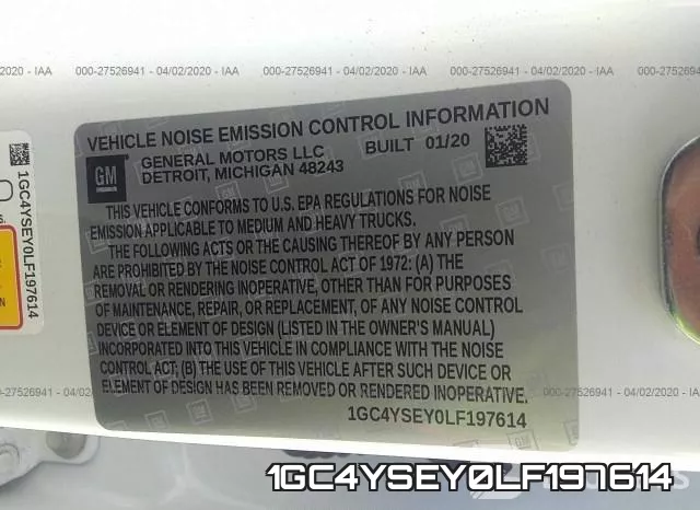 1GC4YSEY0LF197614 фото 10